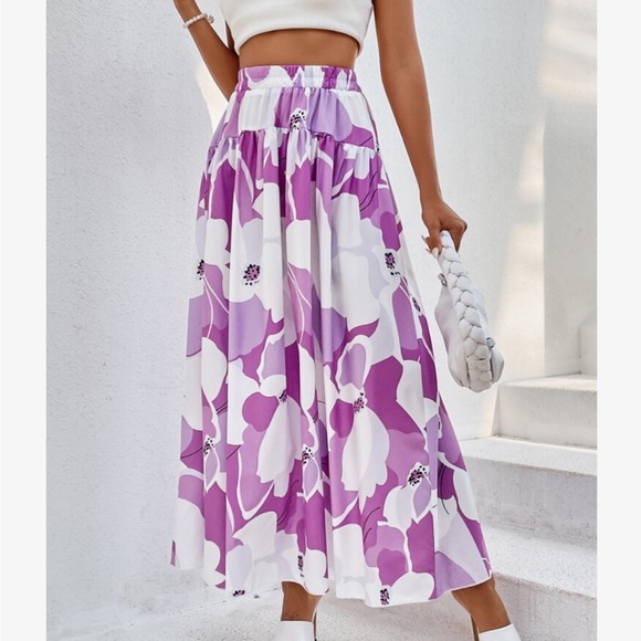 Bohemian Boho Floral Tropical Maxi Skirt - Picture 16 of 17